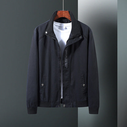 Herren Übergangsjacke Modern Stehkragen Praktisch Wasserabweisend