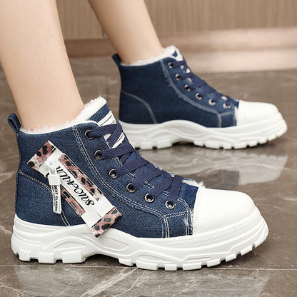 Damen Sneaker High Top Warm Innenfutter Robust