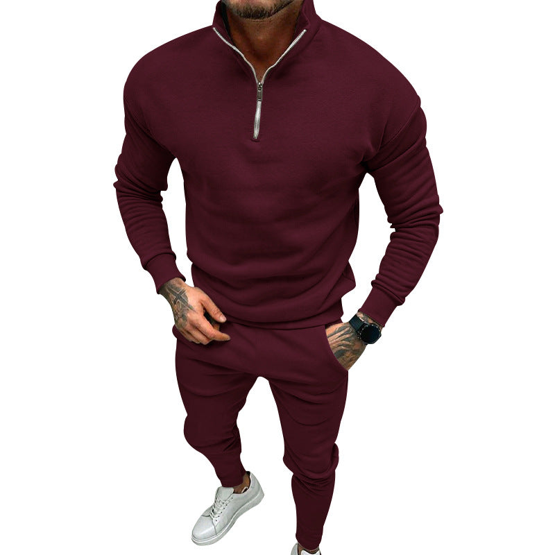 Herren Sportset Sweatshirt Jogginghose mit Reißverschluss Sportlich