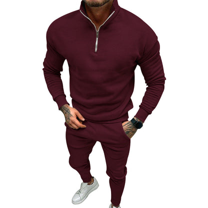 Herren Sportset Sweatshirt Jogginghose mit Reißverschluss Sportlich