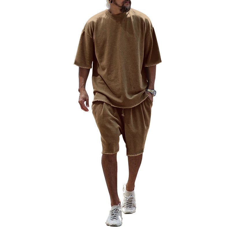 Herren Sommer Set Shorts Oberteil Relaxed Style