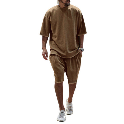 Herren Sommer Set Shorts Oberteil Relaxed Style