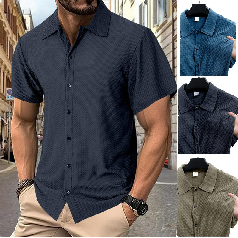Herren Hemd Kurzarm Strukturiert Modern Berlin Style