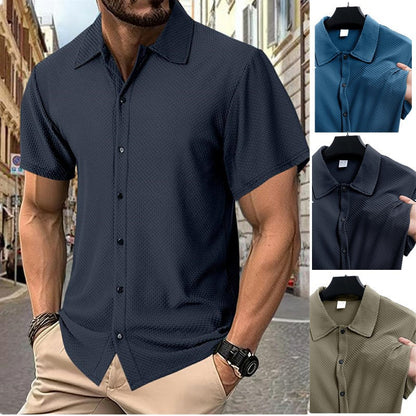 Herren Hemd Kurzarm Strukturiert Modern Berlin Style