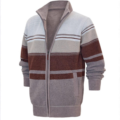Herren Strickjacke Modern Sportlich Reißverschluss - BerlinGlamour