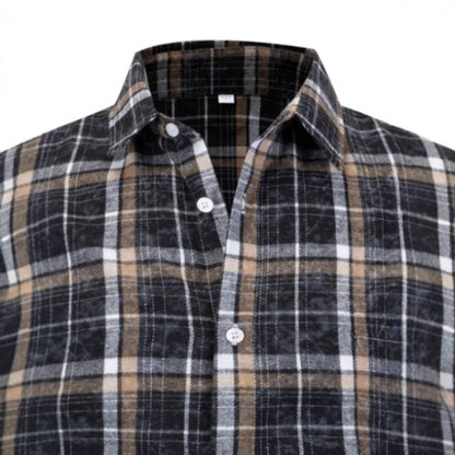 Herren Flanellhemd Karomuster Langarm Warm - BerlinGlamour