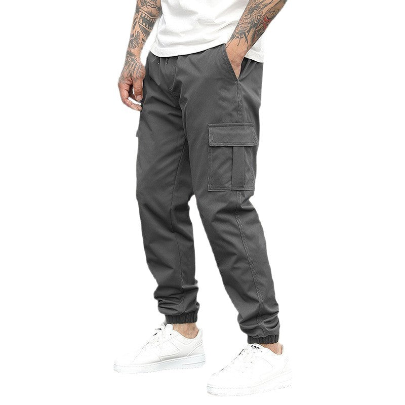 Herren Cargo-Hose Urban Style Trendig Schwarz