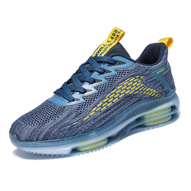 Damen Sneaker Sportlich Luftpolster Weiß
