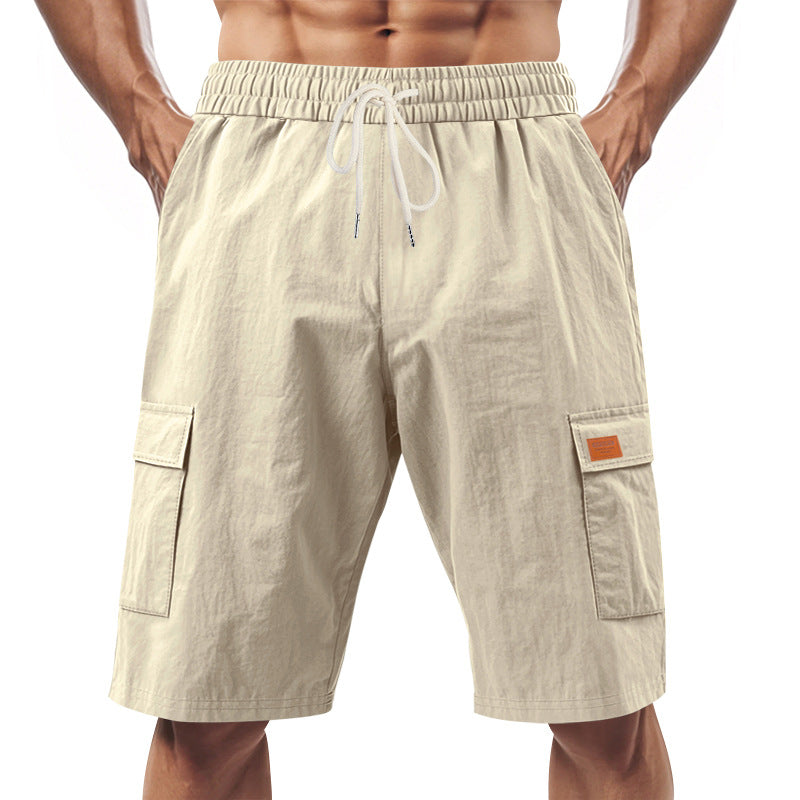 Herren Cargo-Shorts Bequem Vieltaschen Elastisch