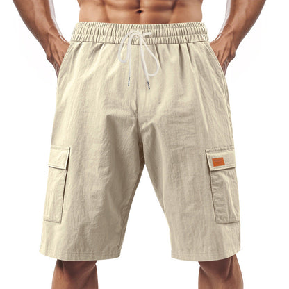 Herren Cargo-Shorts Bequem Vieltaschen Elastisch