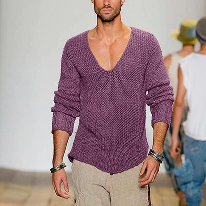Grob gestrickter Herren Pullover Großstadt Chic