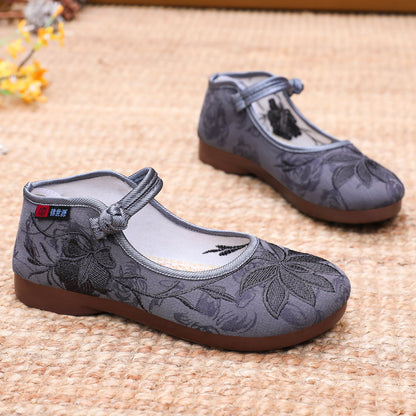 Damen Ballerinas Bequem Floral Elegant