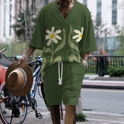 Herren Tunika mit Blumenmuster Trendig Lässig