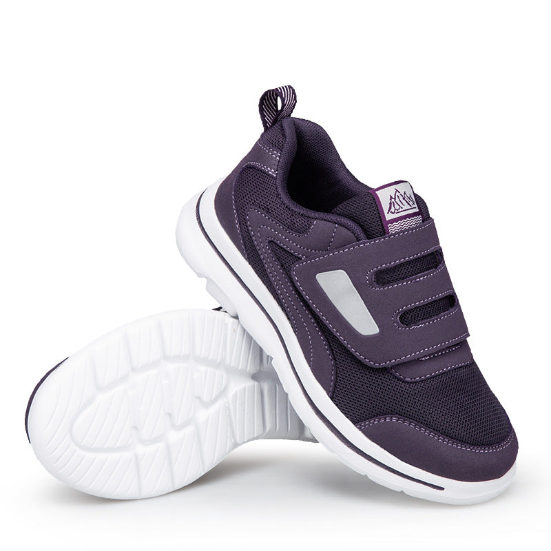 Damen Sneaker Freizeit Schuhe Atmungsaktiv Klettverschluss