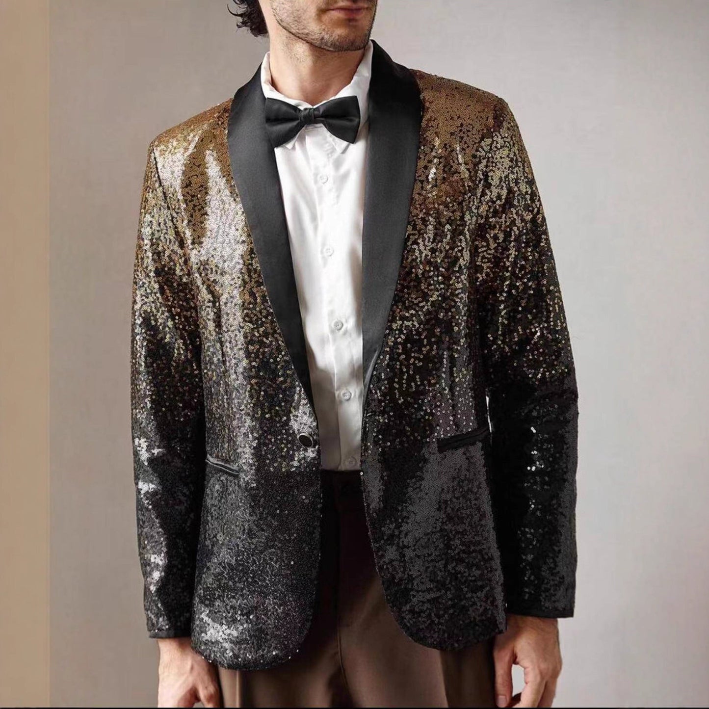 Herren Blazer Glitter Paillettenjacke Elegant - BerlinGlamour