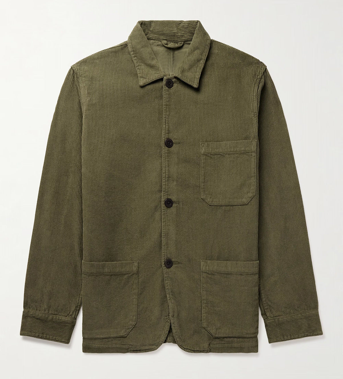 Herren Cordjacke Lässig mit Taschen Braun Modern