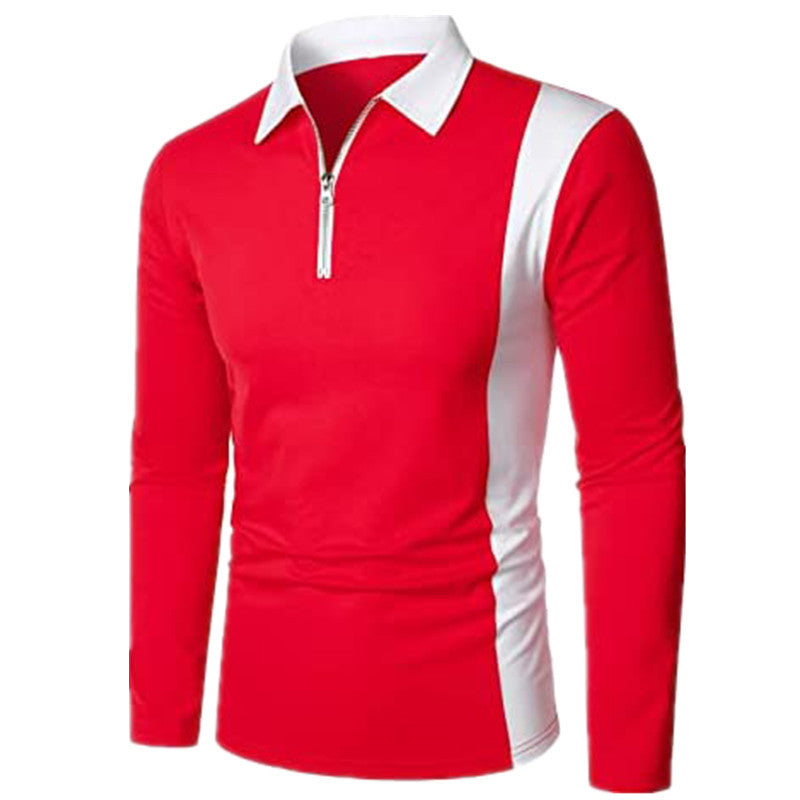 Herren Polohemd Langarm Sportlich Modern Farben