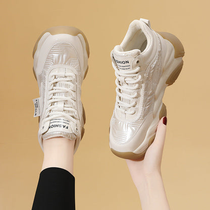 Damen Sneaker Sportlich Ergonomisch Glänzend