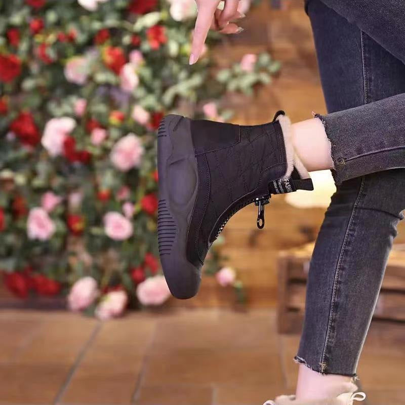 Damen Winterboots Atmungsaktiv Rutschfest Schwarz - BerlinGlamour
