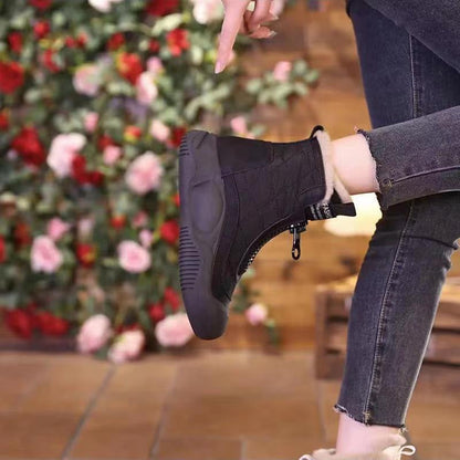 Damen Winterboots Atmungsaktiv Rutschfest Schwarz - BerlinGlamour
