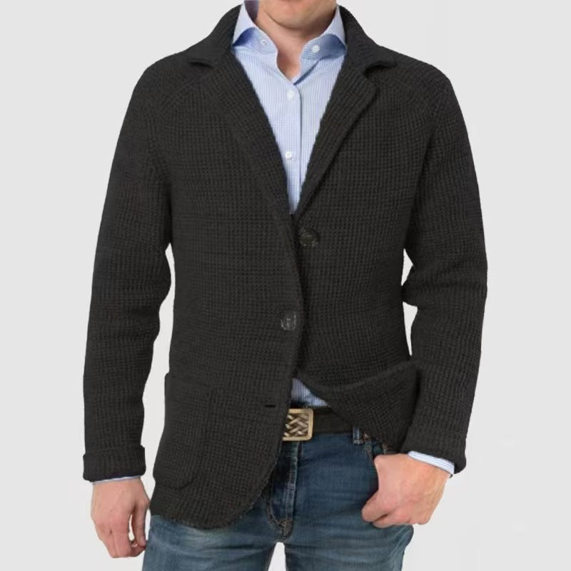 Herren Strickjacke Modisch Gestreift Elegant