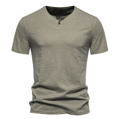 Herren Kurzarm-Shirt Moderner Stehkragen Baumwolle Berlin
