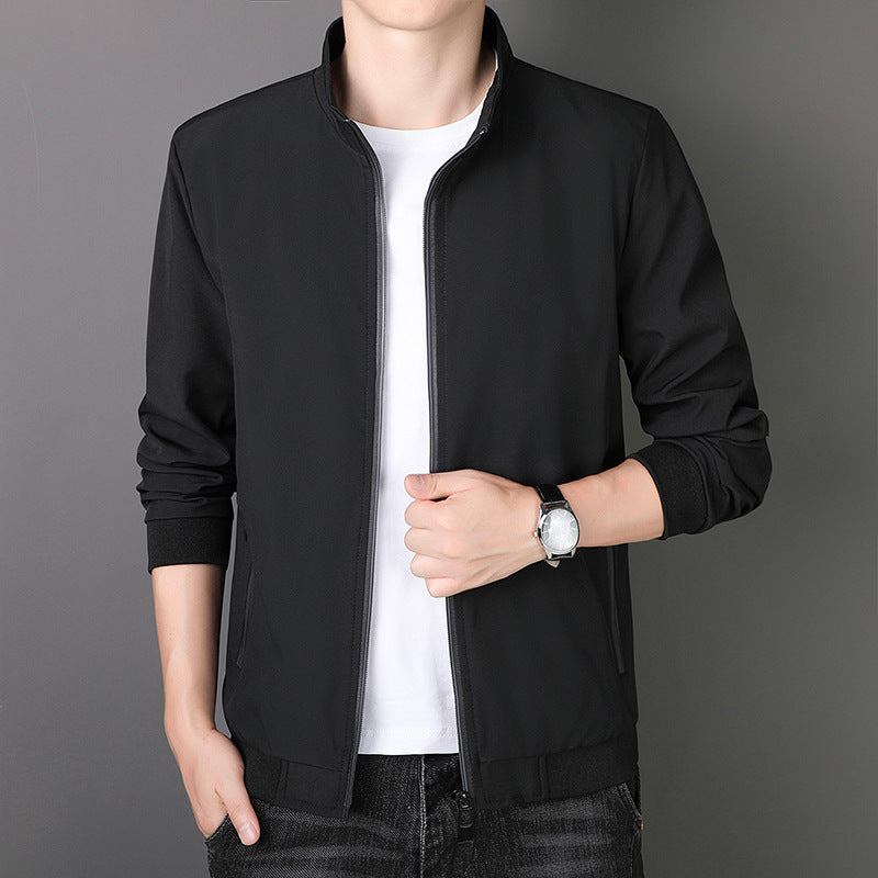 Herren Sportjacke Übergangsmodell Hochkragen Reißverschluss