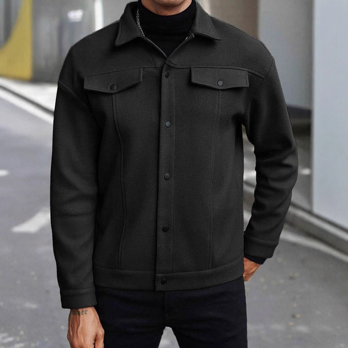Herren Overshirt Jacke Modern Trendy - BerlinGlamour