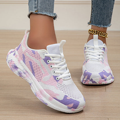Damen Sneaker Atmungsaktiv Flexibel Laufsohle Komfort