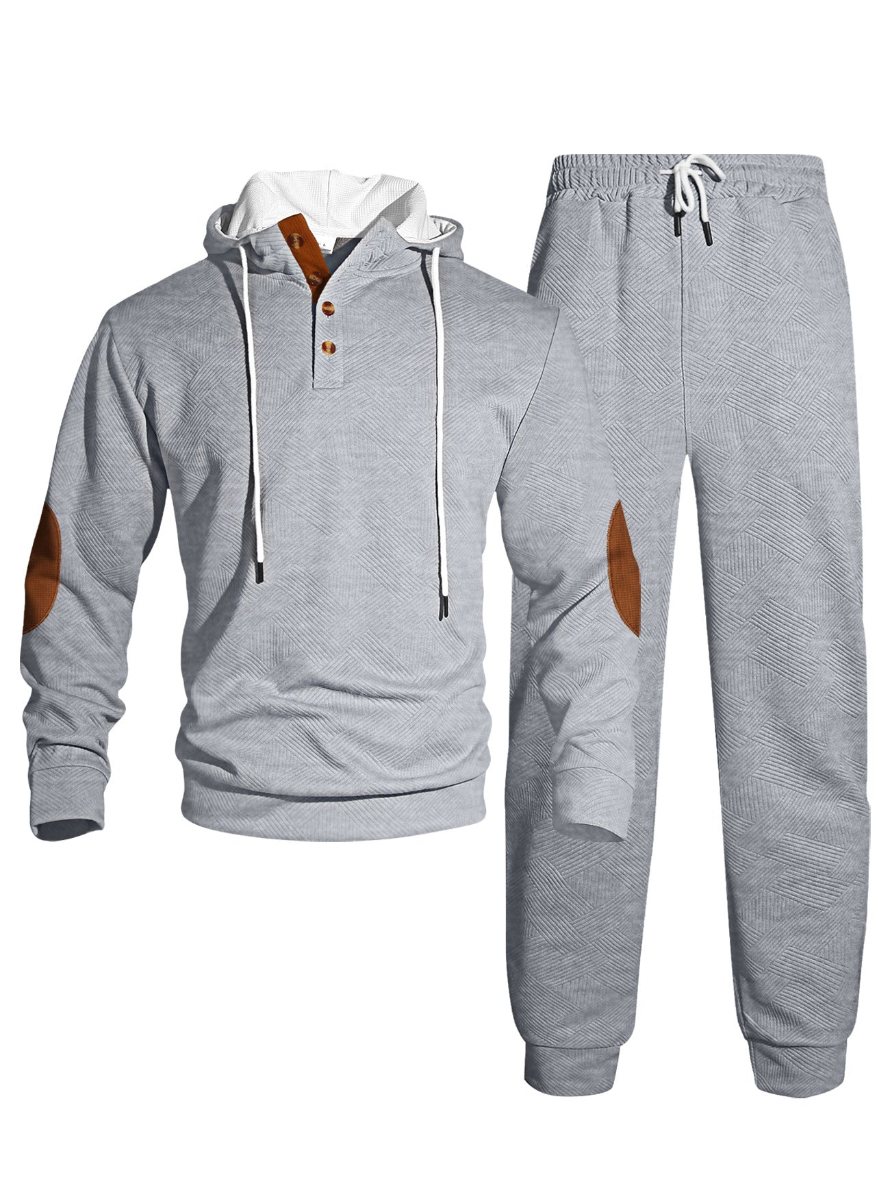 Herren Jogginganzug Set Modern mit Knopfverschluss Größe XL