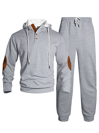 Herren Jogginganzug Set Modern mit Knopfverschluss Größe XL