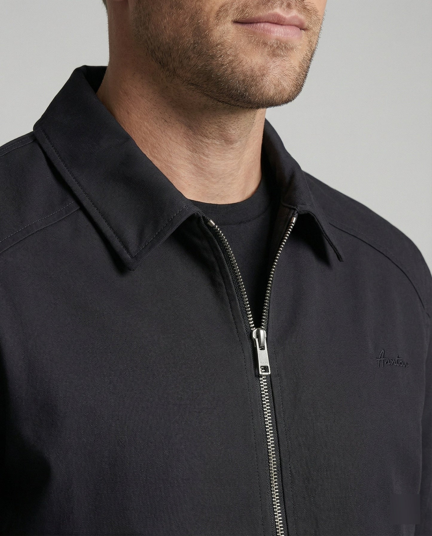 Herren Steppjacke Grau Kurz British Style Polsterung