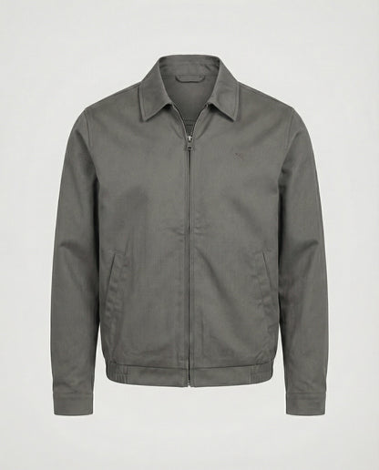 Herren Steppjacke Grau Kurz British Style Polsterung