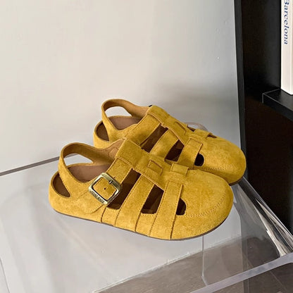 Damen Sandalen Wildleder Riemen Modern