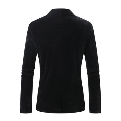 Herren Samtblazer Elegant Schlanker Schnitt Modern