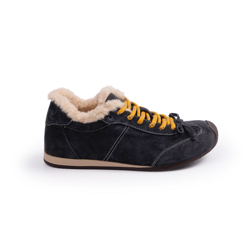 Damen Sneaker Komfortabel Flauschig Modern