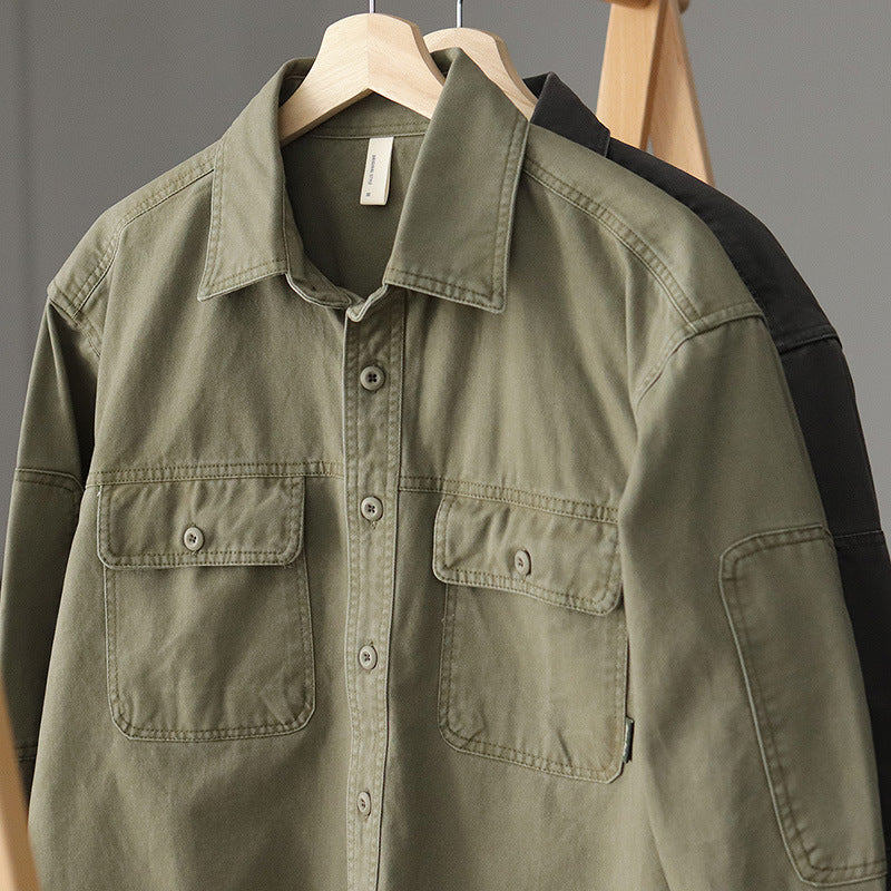 Herren Hemdjacke Modern mit Brusttaschen Praktisch - BerlinGlamour
