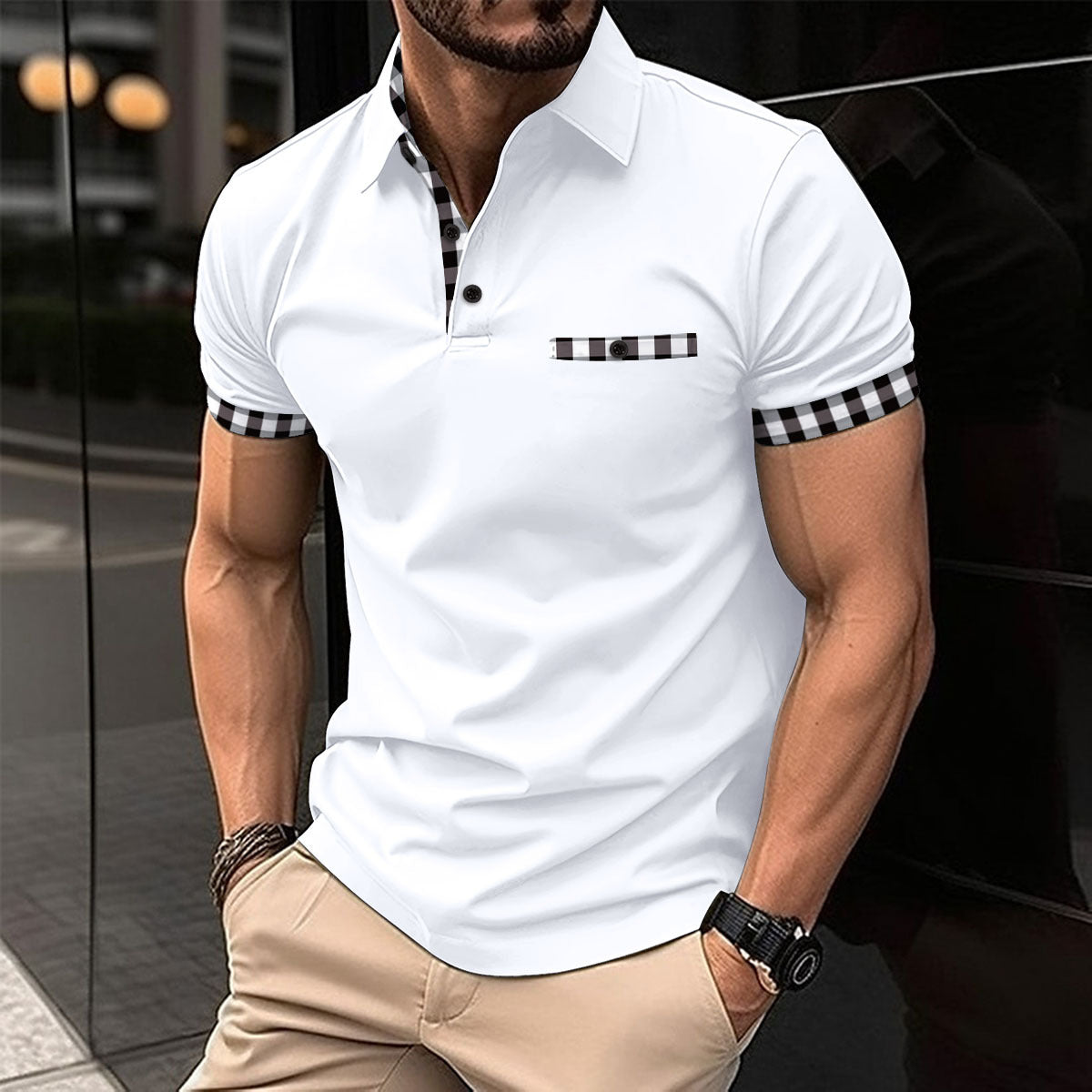 Herren Polo Shirt Casual Berlin Style