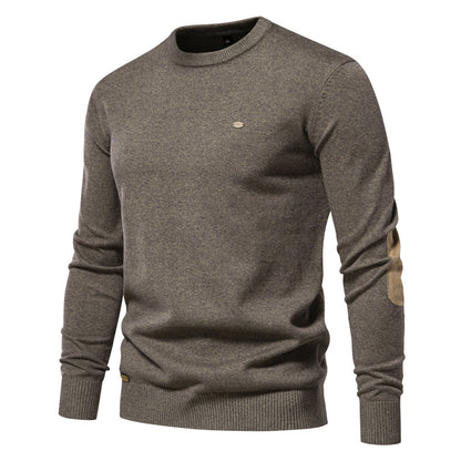 Herren Pullover Weich Strickstoff Rundhals Modern