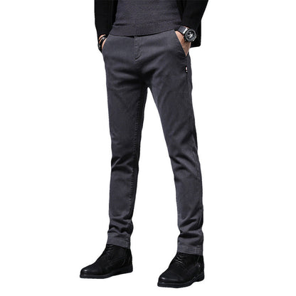 Herren Slim-Fit Hose Elastisch Bequem Mit Taschen