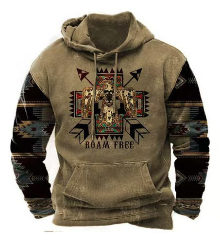 Herren Kapuzenpullover Marmormuster Trendig Modern