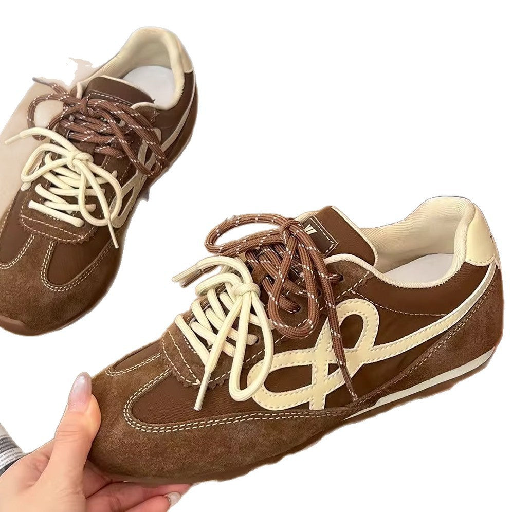 Damen Sneaker Sportlich Laufschuhe Mit Schnürsenkeln Trendy