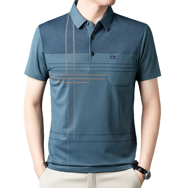 Herren Poloshirt Modern Grafikdesign Atmungsaktiv