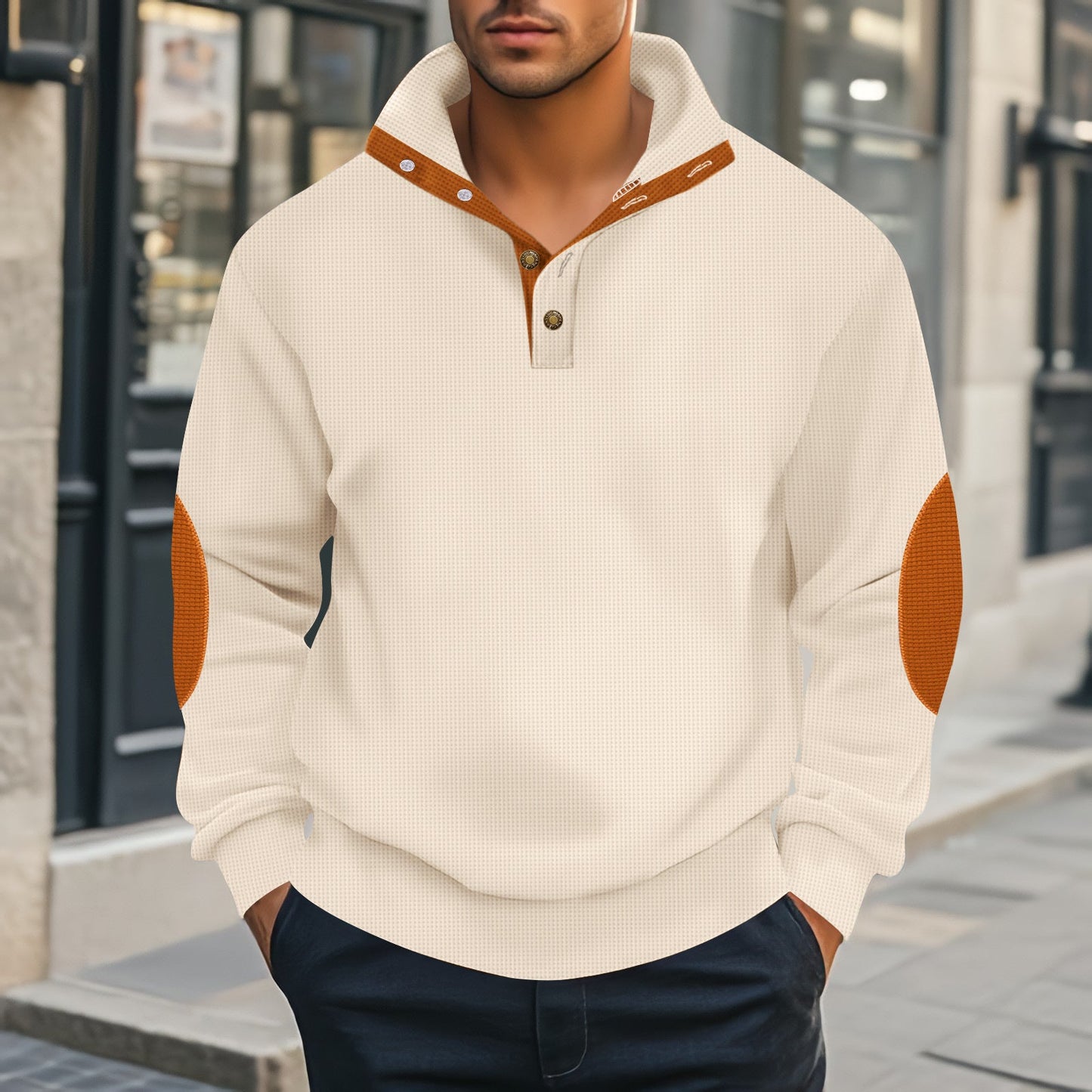 Herren Polo Pullover Lässig Mit Knöpfen Modern - BerlinGlamour