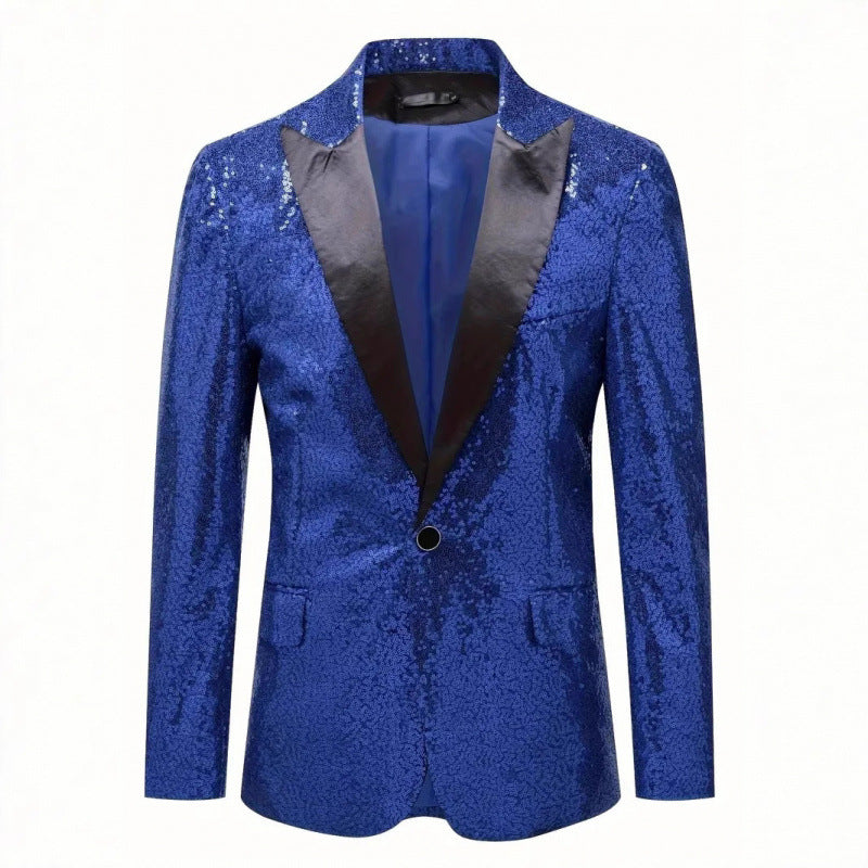 Eleganter Herren Blazer Smokey Pailletten Anzug - BerlinGlamour