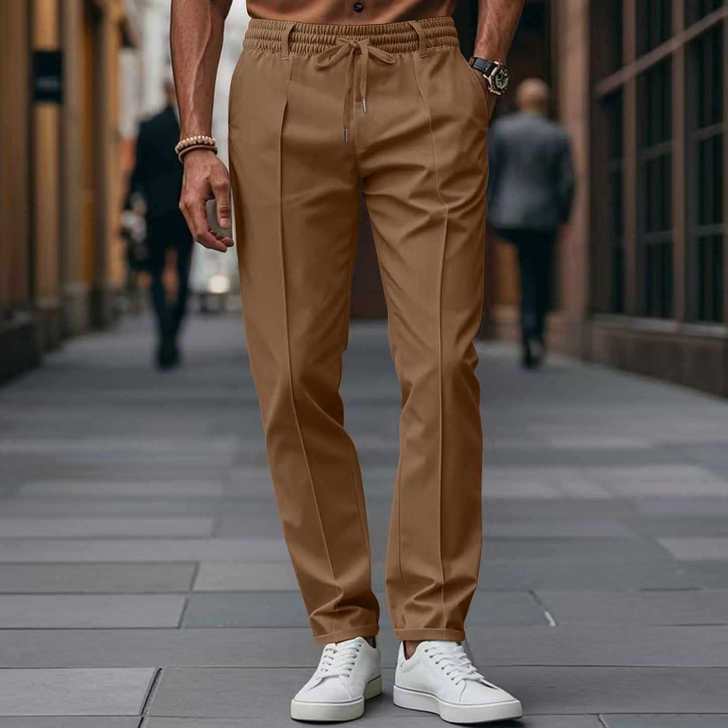 Herren lässige Jogginghose mit elastischem Bund und praktischen Seitentaschen BerlinGlamour → Stylische Jogginghose Elastisch Bund Praktisch Seitentasch BerlinGlamour
