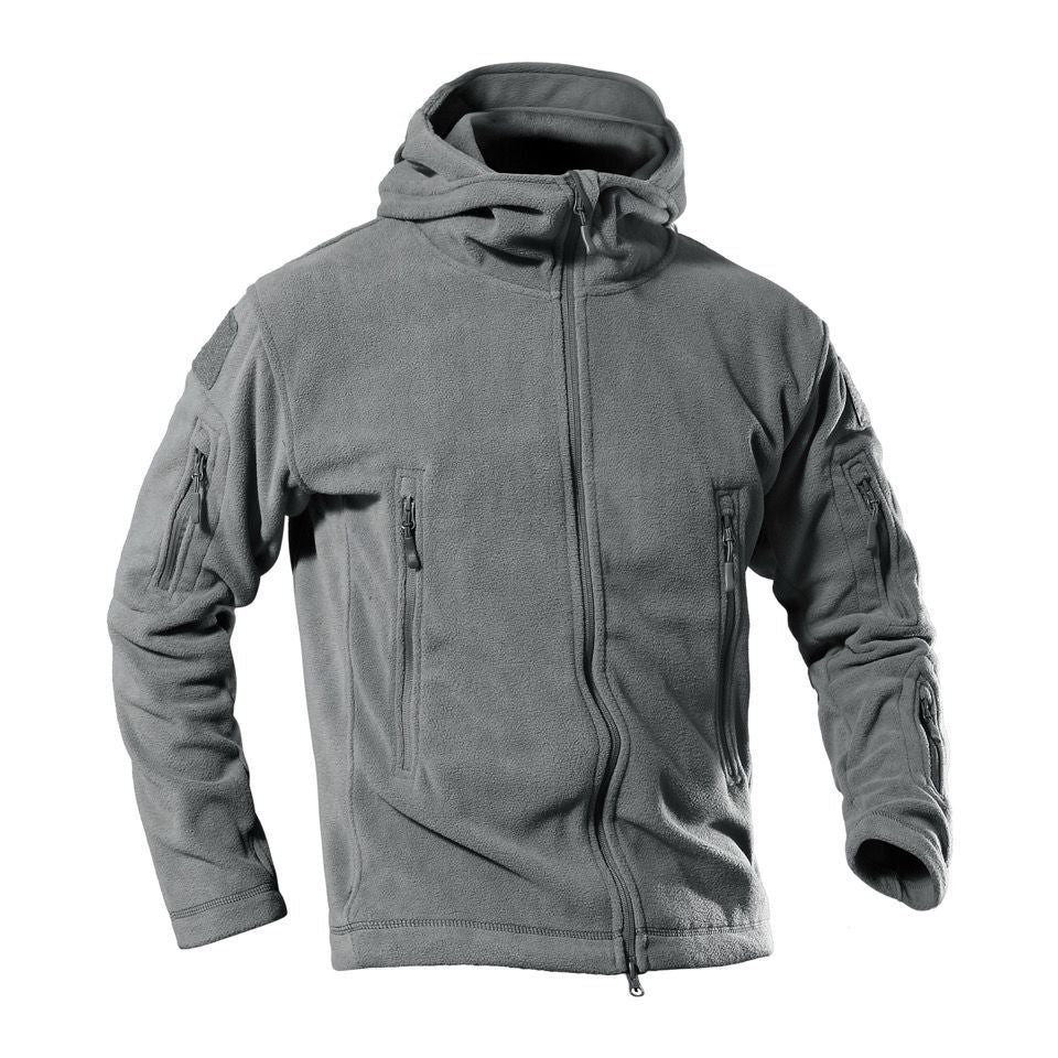 Herren Fleecejacke Warm Reißverschlusstaschen Outdoor