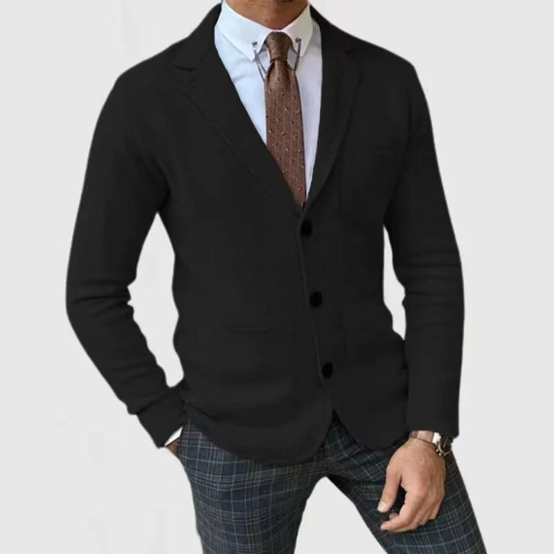 Herren Blazer Klassisch Strick Modern Elegant