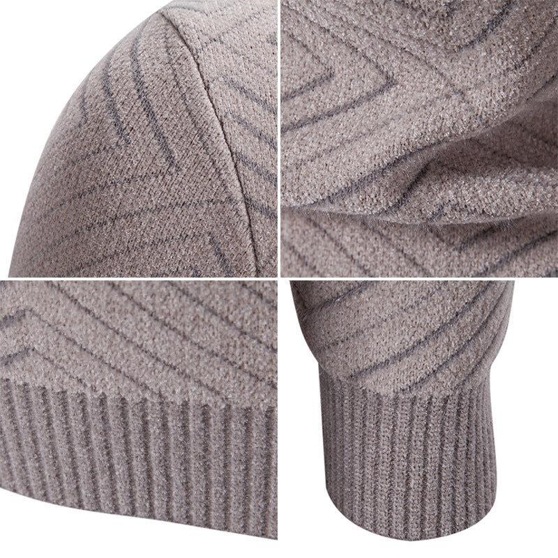 Eleganter Herrenpullover Strukturmuster Modern