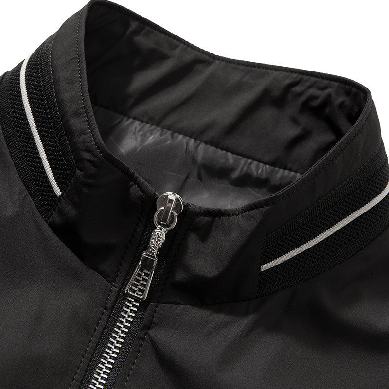 Herren Sportjacke Übergangsjacke Stehkragen Reißverschluss